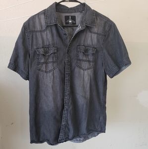 Black Men's button up shirt